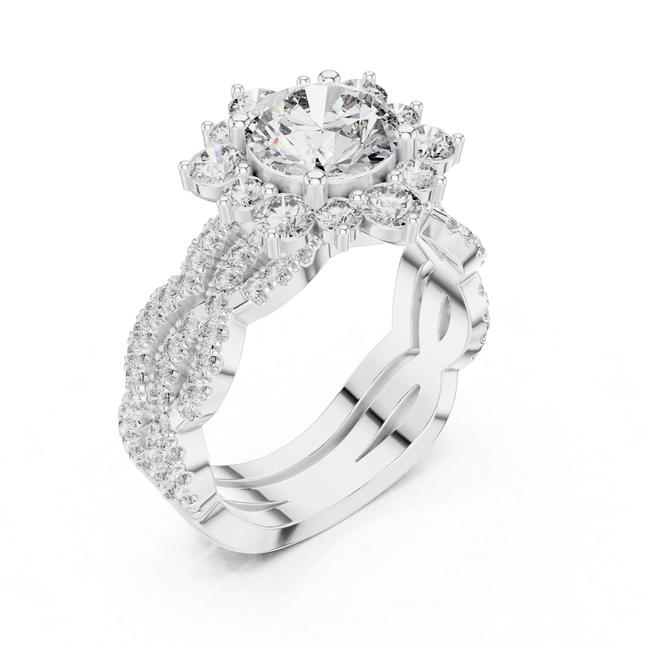 Starlight Ray lab grown diamond ring