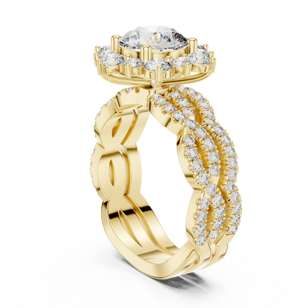 Starlight Ray lab grown diamond ring