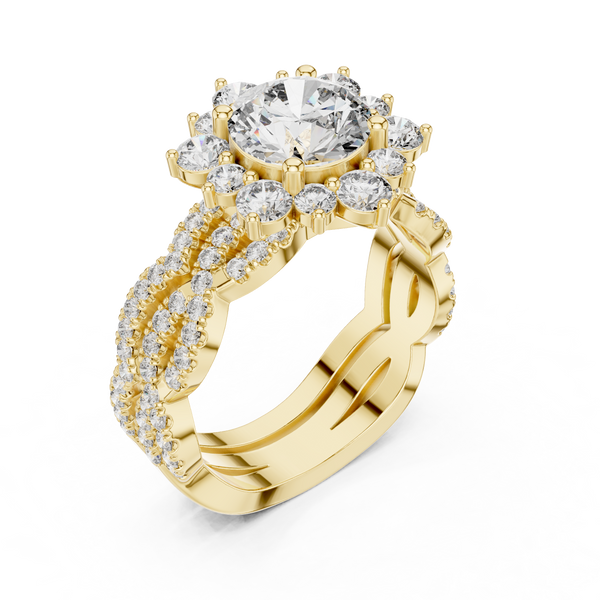 Starlight Ray lab grown diamond ring