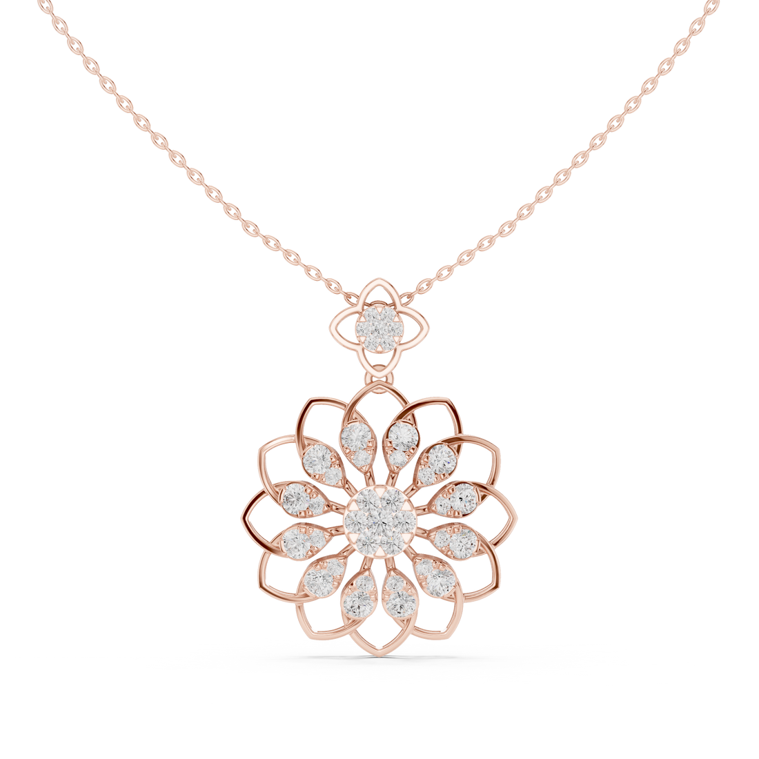 Prism Glow Lab Grown Diamond Cluster Pendant