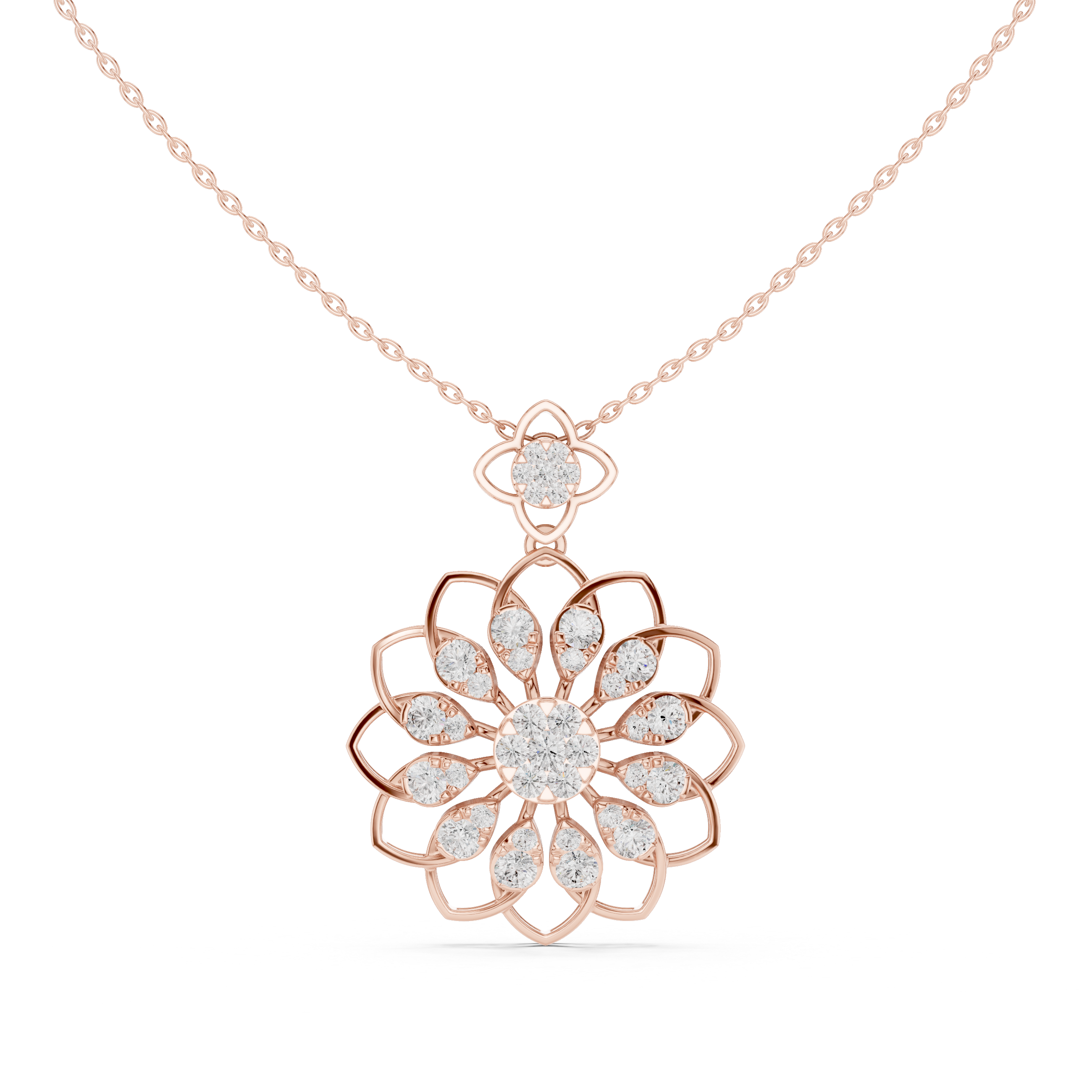 Prism Glow Lab Grown Diamond Cluster Pendant