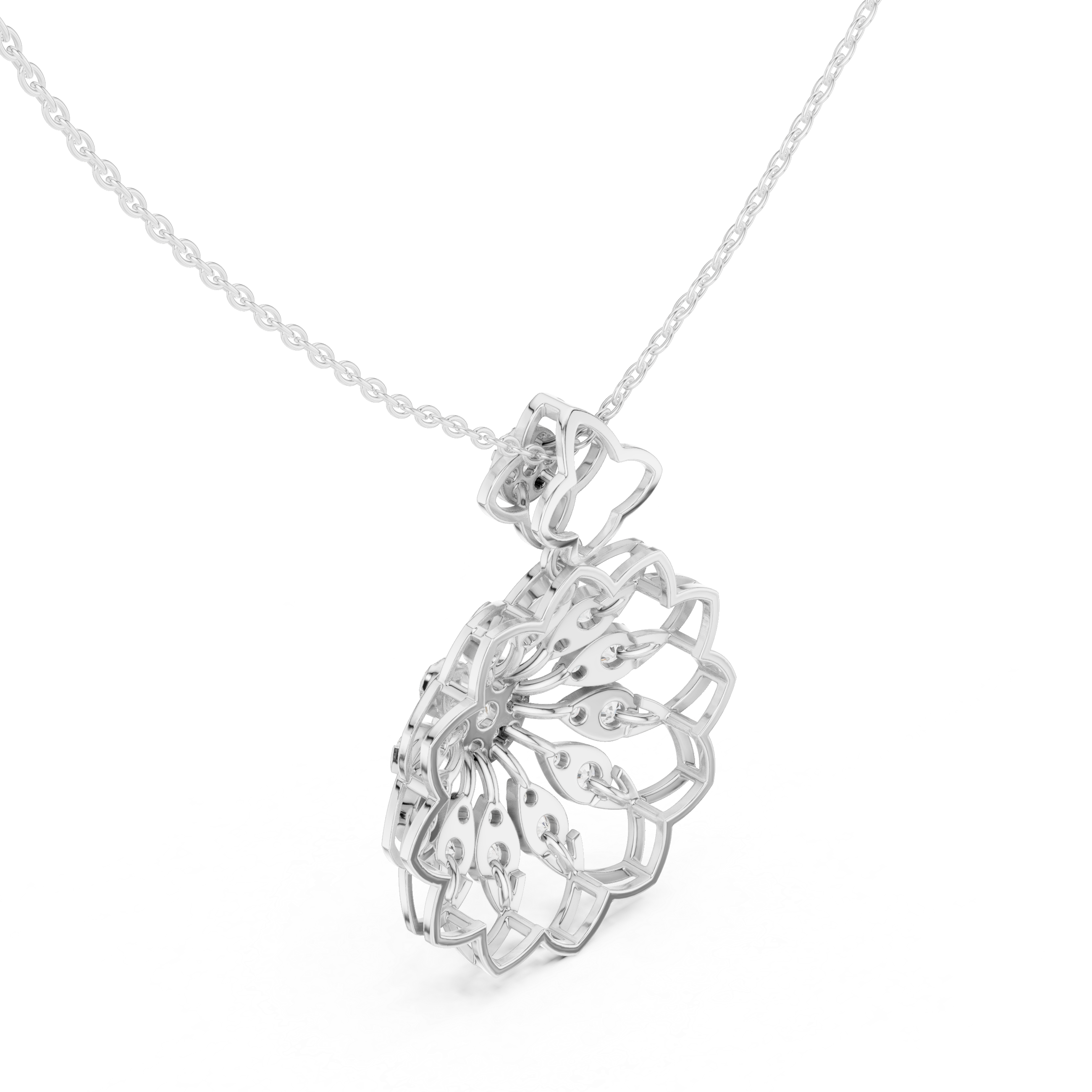 Prism Glow Lab Grown Diamond Cluster Pendant