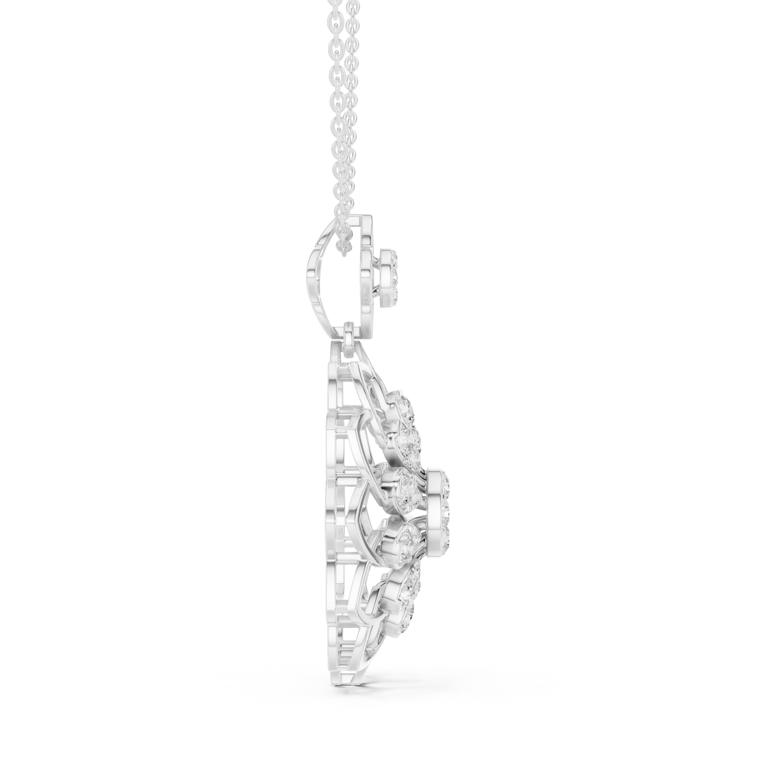 Prism Glow Lab Grown Diamond Cluster Pendant