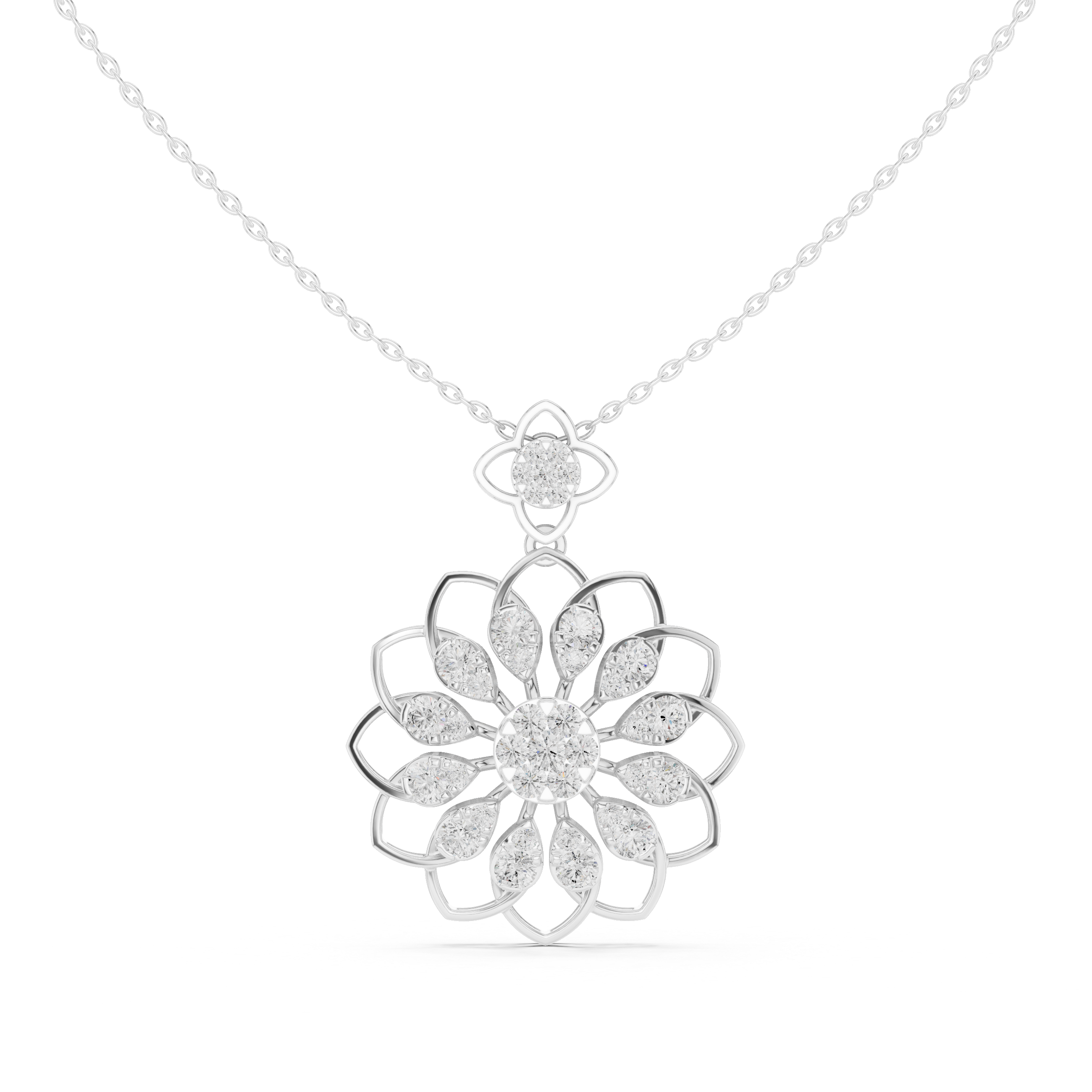 Prism Glow Lab Grown Diamond Cluster Pendant