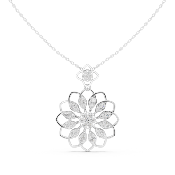 Prism Glow Lab Grown Diamond Cluster Pendant