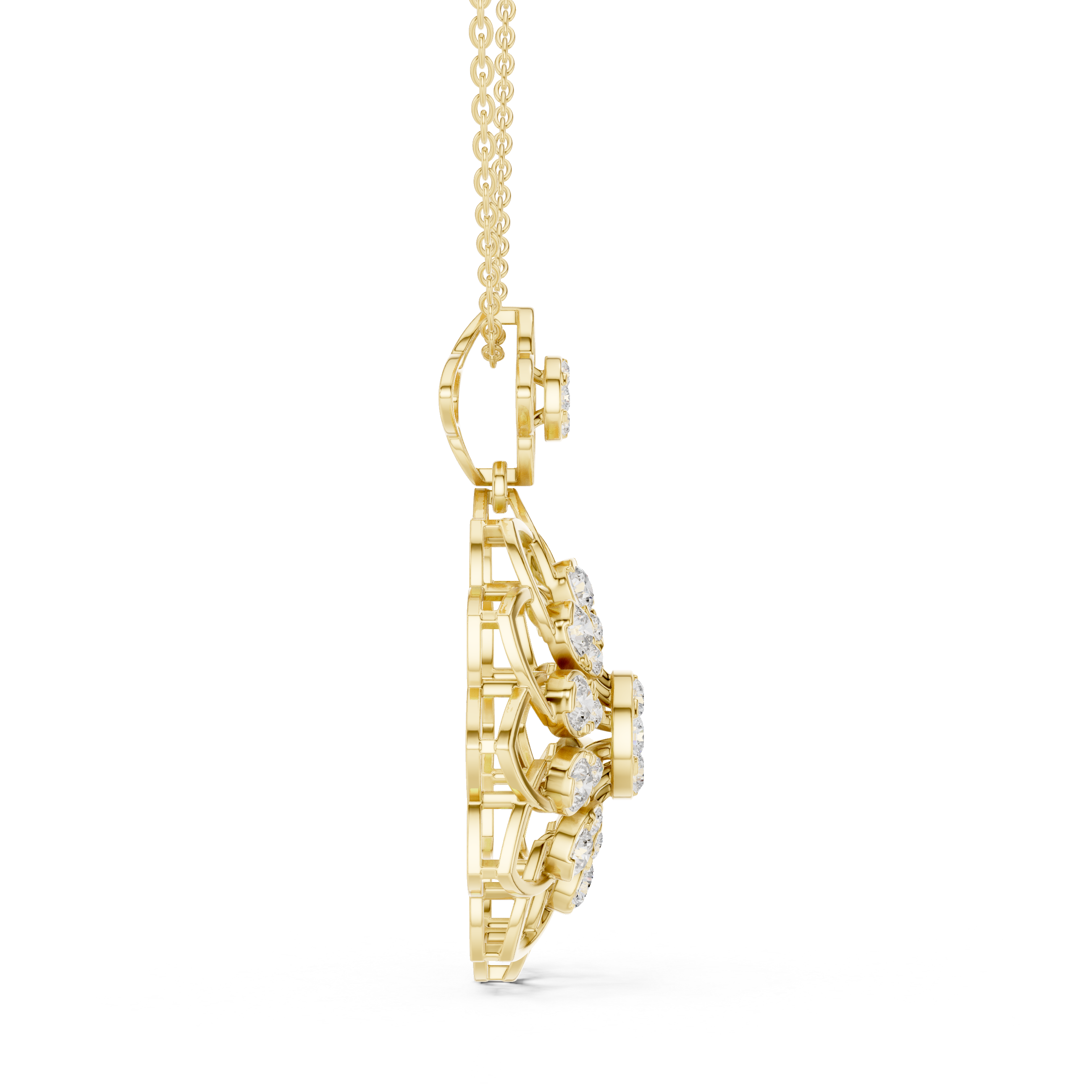 Prism Glow Lab Grown Diamond Cluster Pendant