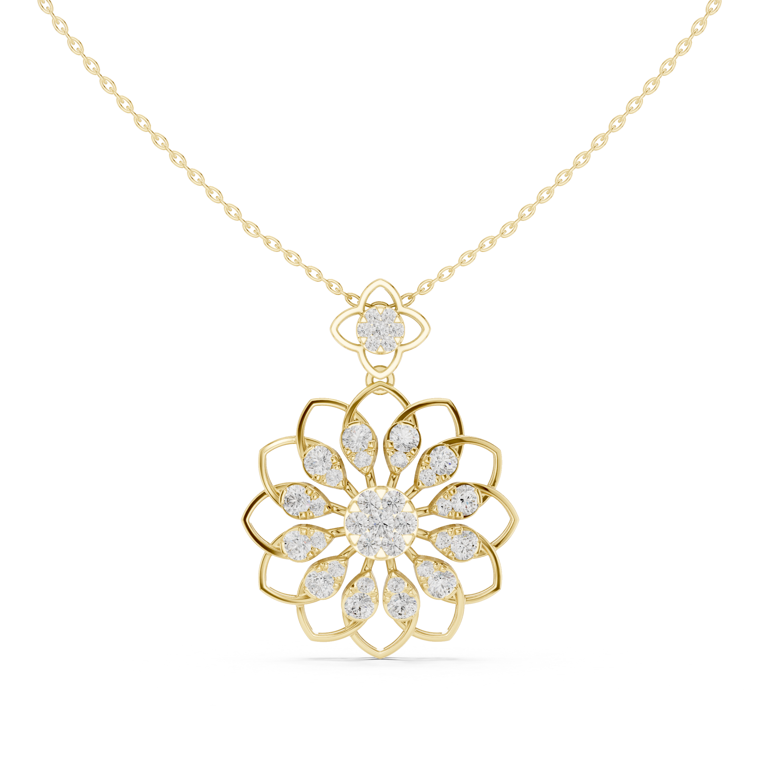 Prism Glow Lab Grown Diamond Cluster Pendant