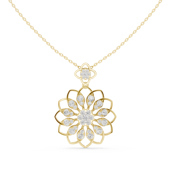 Prism Glow Lab Grown Diamond Cluster Pendant