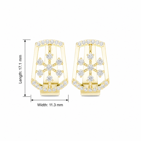 Celestial Starburst Round Hoop Earrings