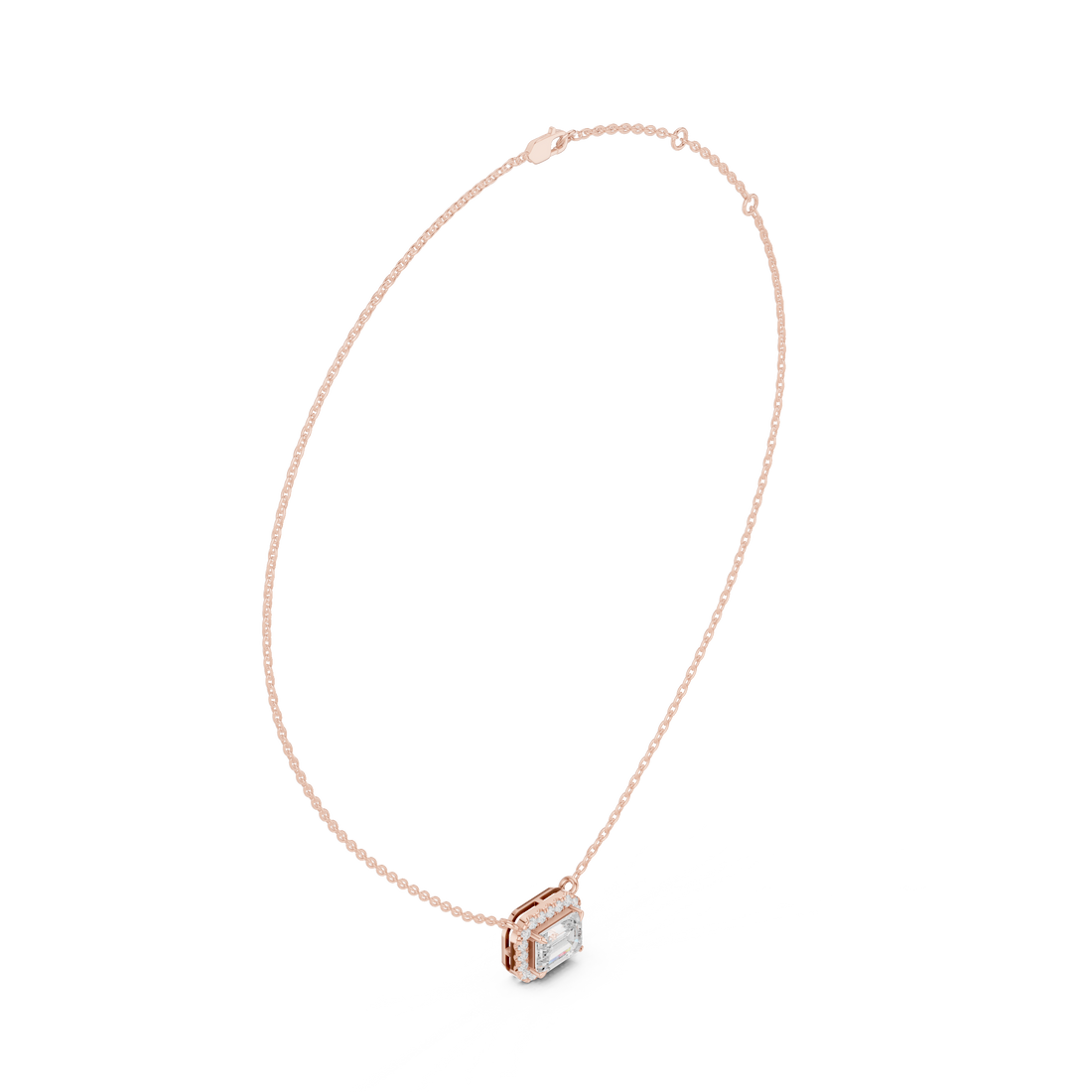 Radiant Bloom Lab Grown Diamond Solitaire Pendant