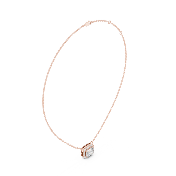 Radiant Bloom Lab Grown Diamond Solitaire Pendant