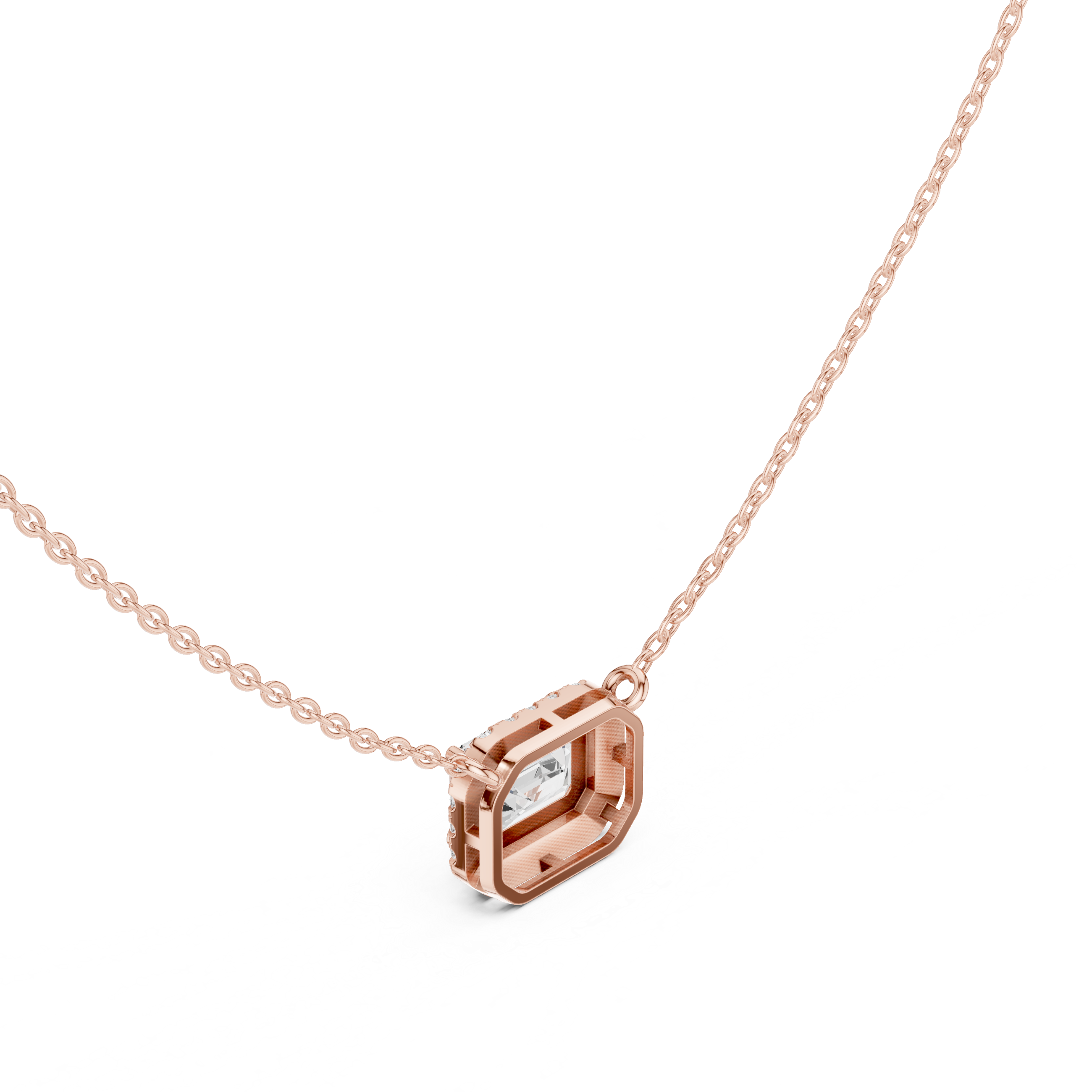 Radiant Bloom Lab Grown Diamond Solitaire Pendant