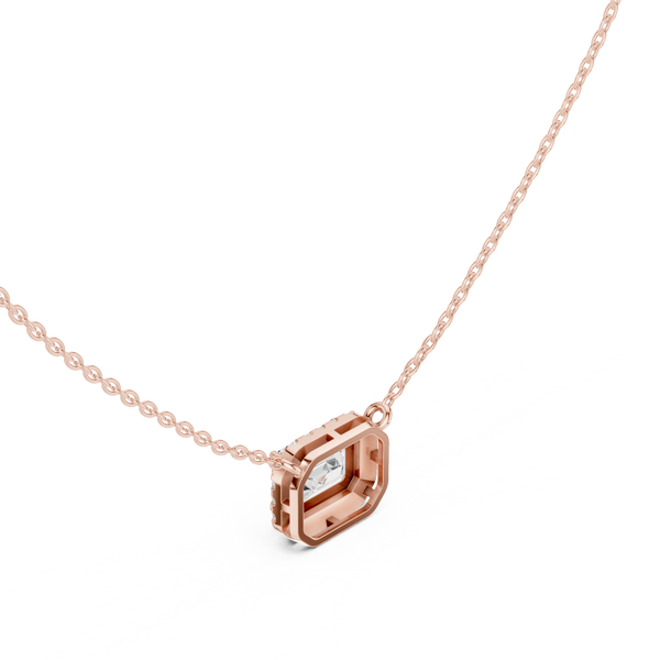 Radiant Bloom Lab Grown Diamond Solitaire Pendant