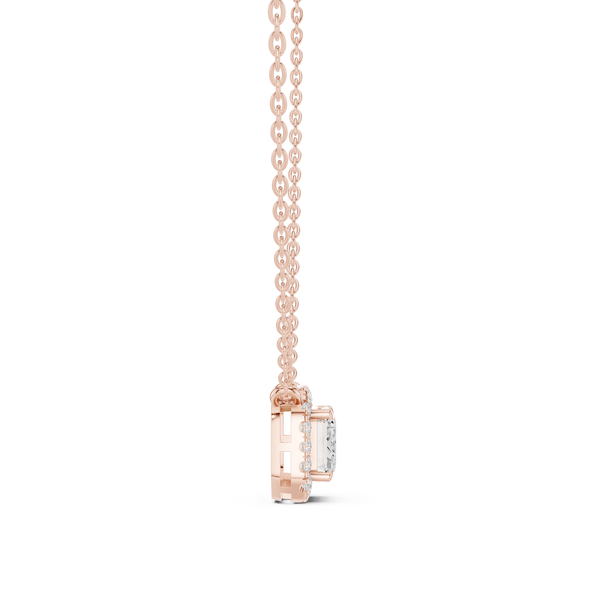 Radiant Bloom Lab Grown Diamond Solitaire Pendant