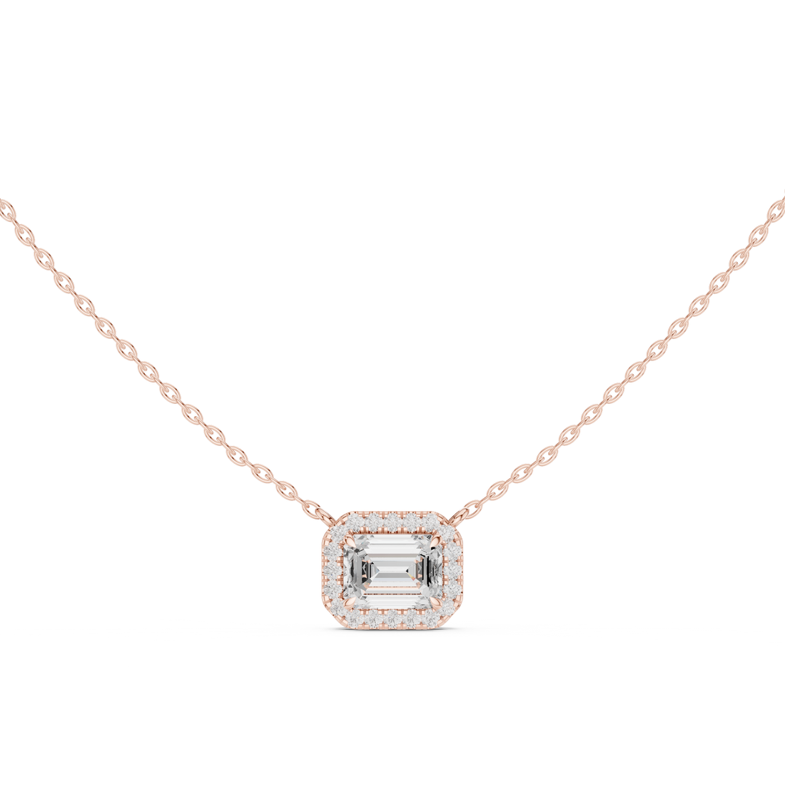 Radiant Bloom Lab Grown Diamond Solitaire Pendant