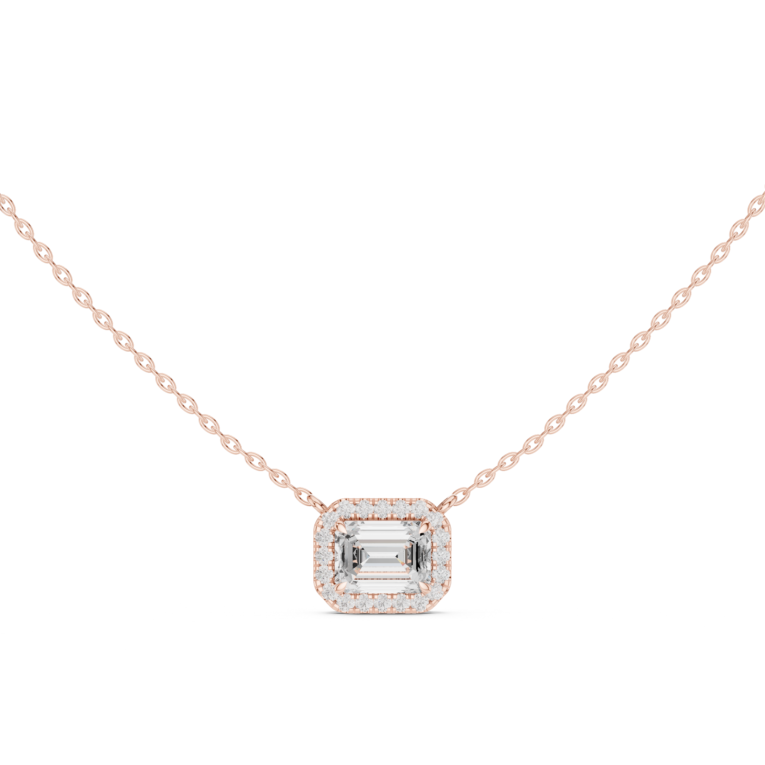 Radiant Bloom Lab Grown Diamond Solitaire Pendant
