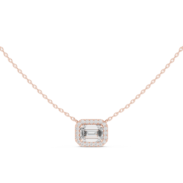 Radiant Bloom Lab Grown Diamond Solitaire Pendant