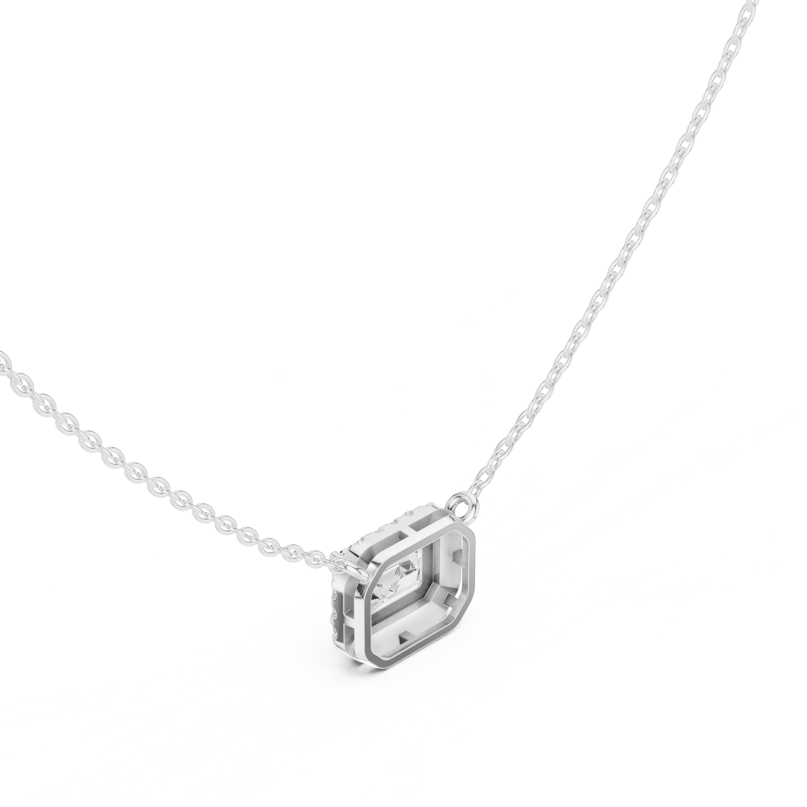 Radiant Bloom Lab Grown Diamond Solitaire Pendant