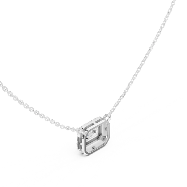 Radiant Bloom Lab Grown Diamond Solitaire Pendant