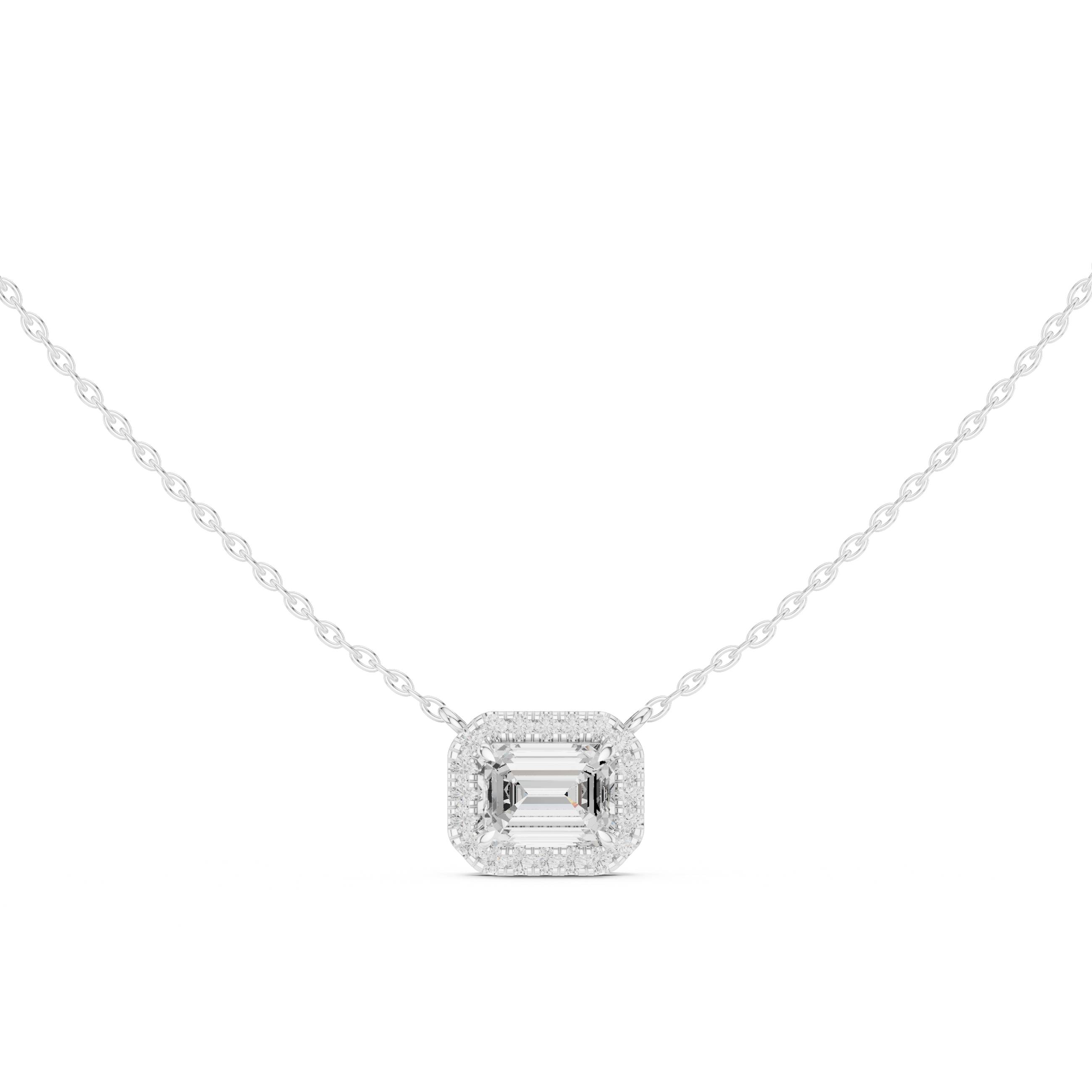 Radiant Bloom Lab Grown Diamond Solitaire Pendant
