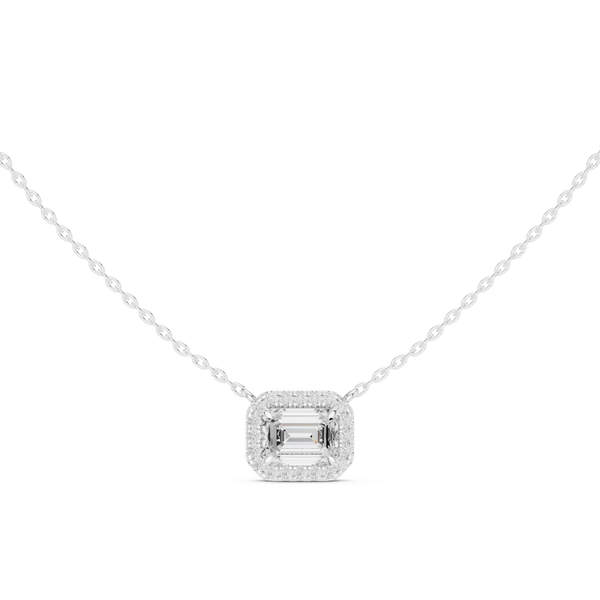 Radiant Bloom Lab Grown Diamond Solitaire Pendant
