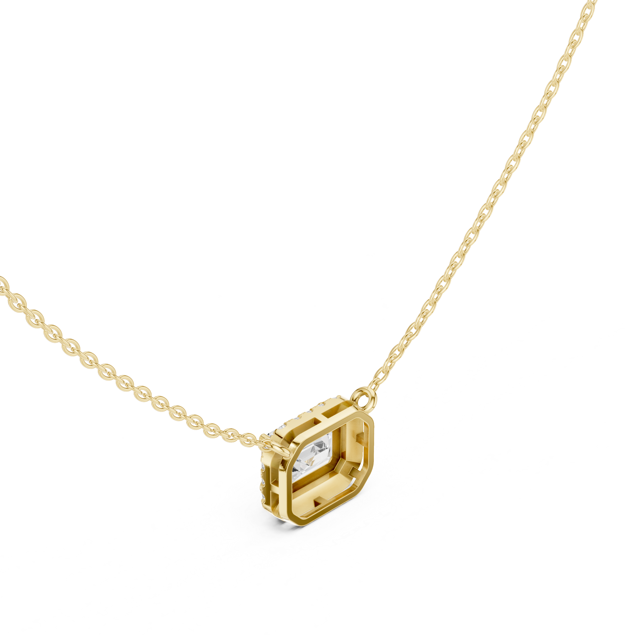 Radiant Bloom Lab Grown Diamond Solitaire Pendant