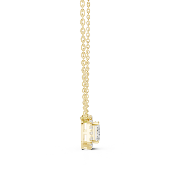 Radiant Bloom Lab Grown Diamond Solitaire Pendant