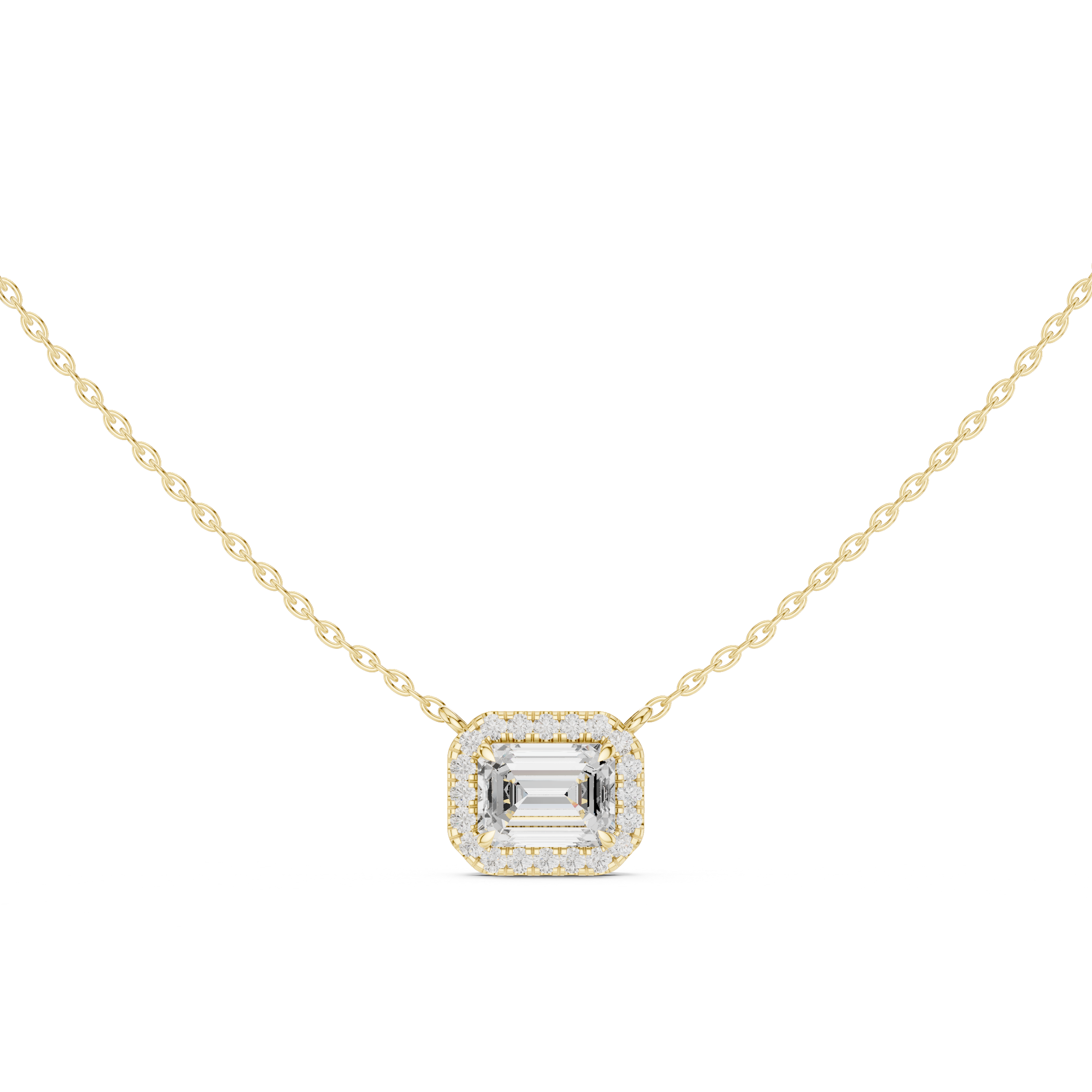 Radiant Bloom Lab Grown Diamond Solitaire Pendant