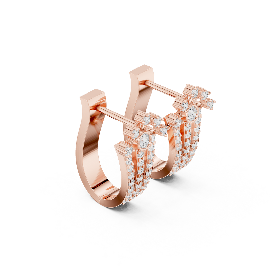 Noble Leaf Lab Grown Diamond Earrings Accents