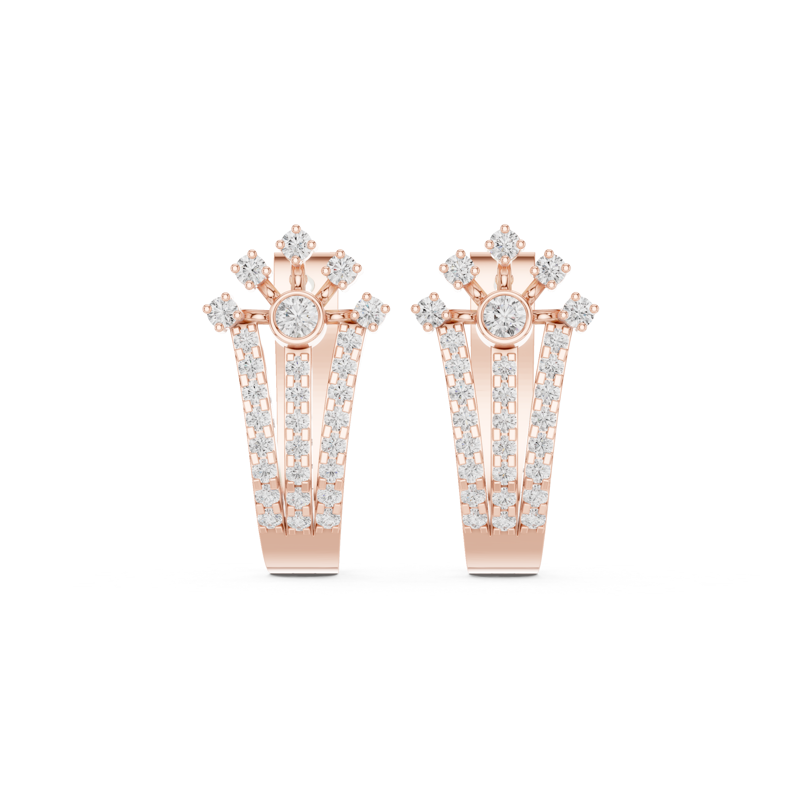 Noble Leaf Lab Grown Diamond Earrings Accents