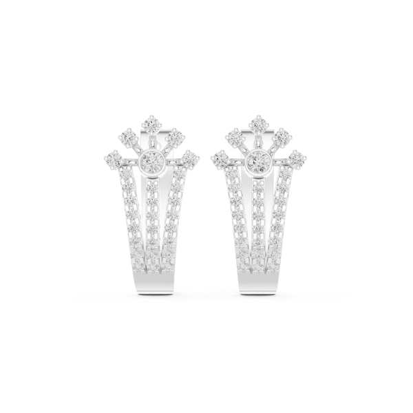Noble Leaf Lab Grown Diamond Earrings Accents