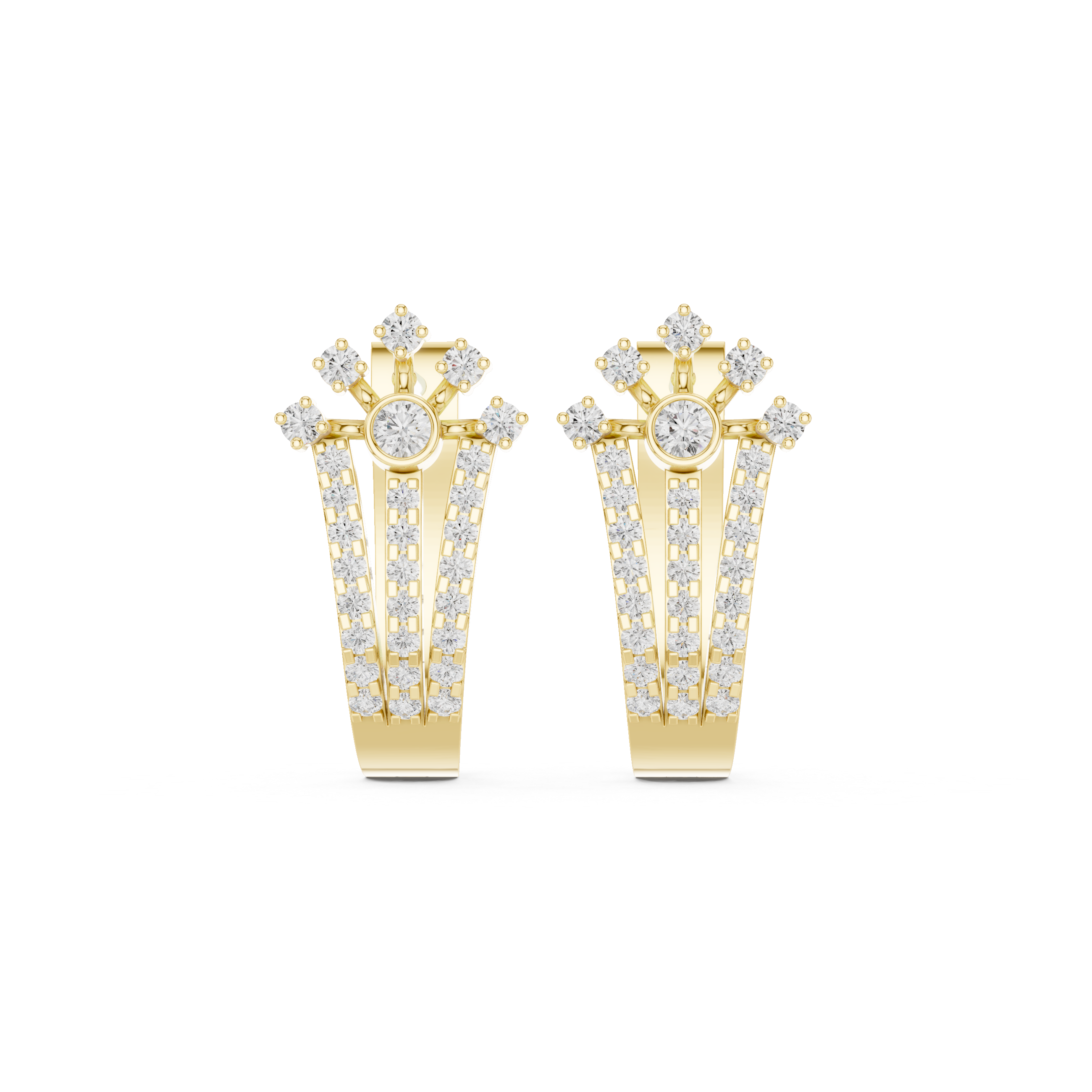 Noble Leaf Lab Grown Diamond Earrings Accents
