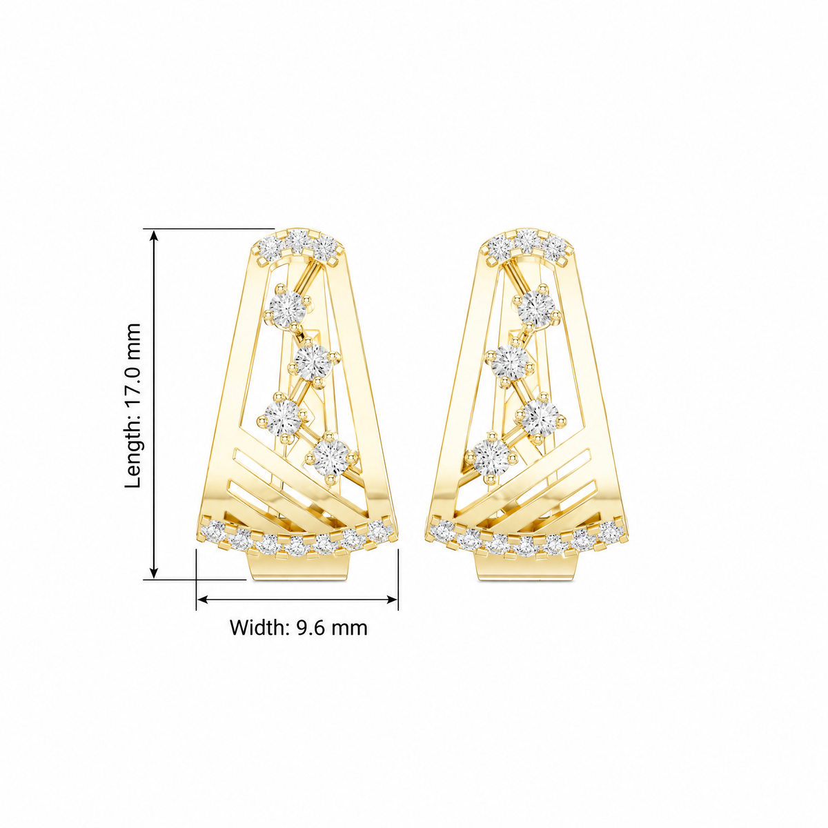 Asymmetric Zigzag Round Hoop Earrings
