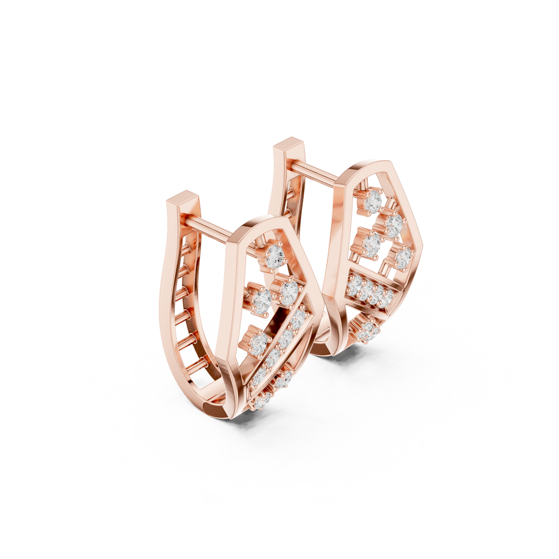 Hoop Elegant lab grown diamond earring design