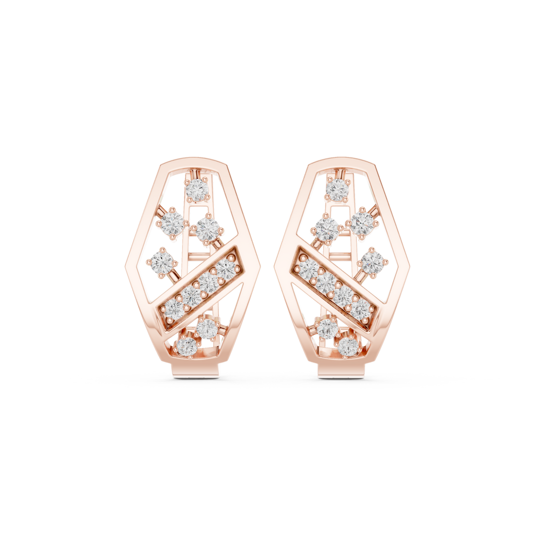 Hoop Elegant lab grown diamond earring design