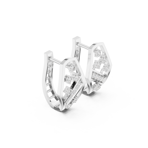 Hoop Elegant lab grown diamond earring design