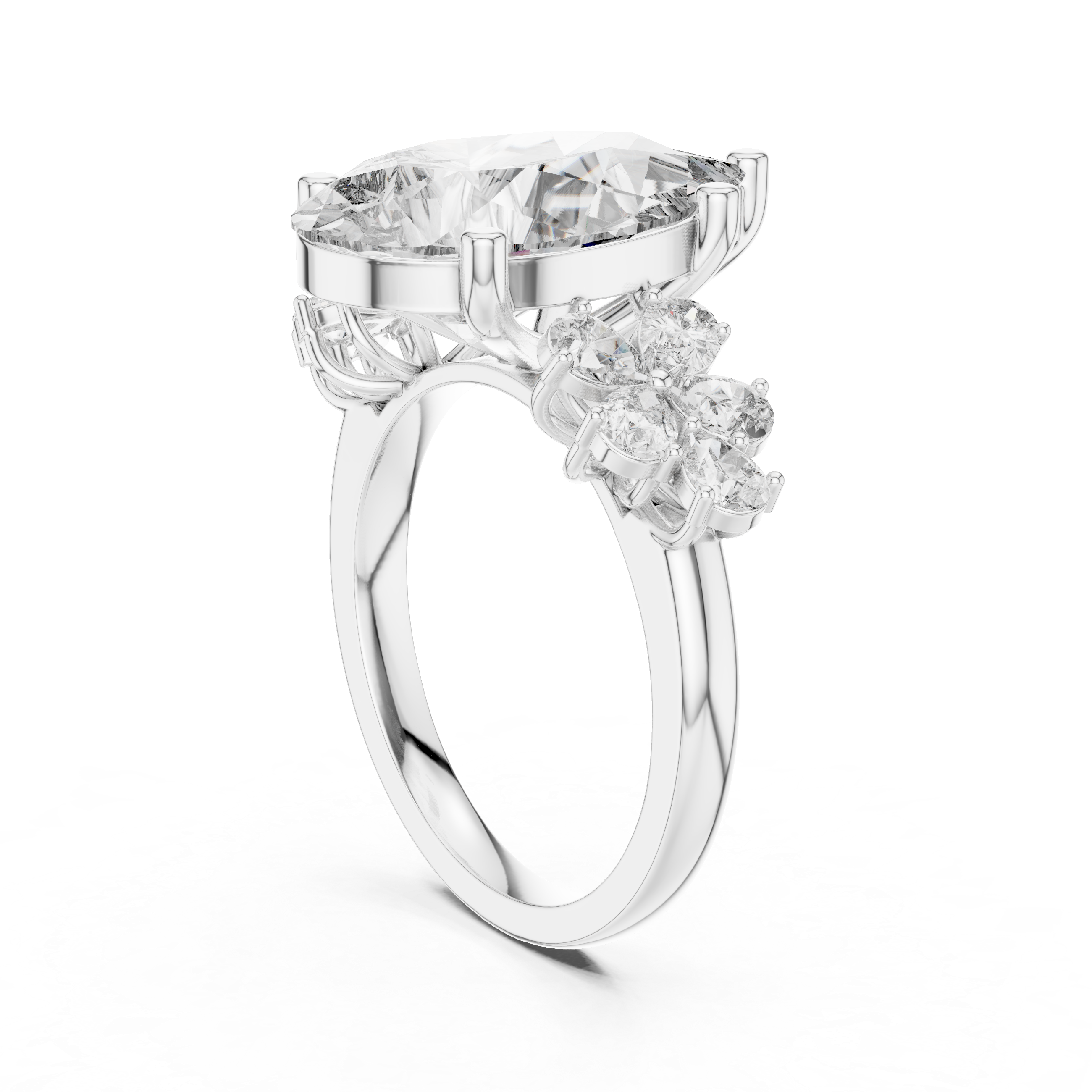 Nebula Cloud lab grown diamond ring