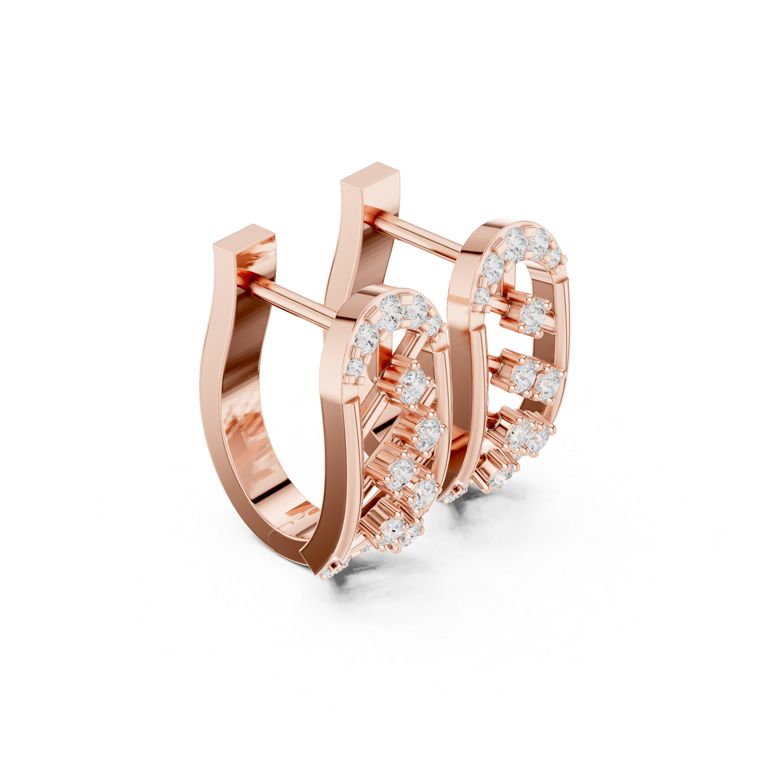 Hand Made lab grown diamond earring design