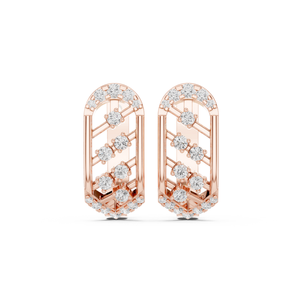 Hand Made lab grown diamond earring design