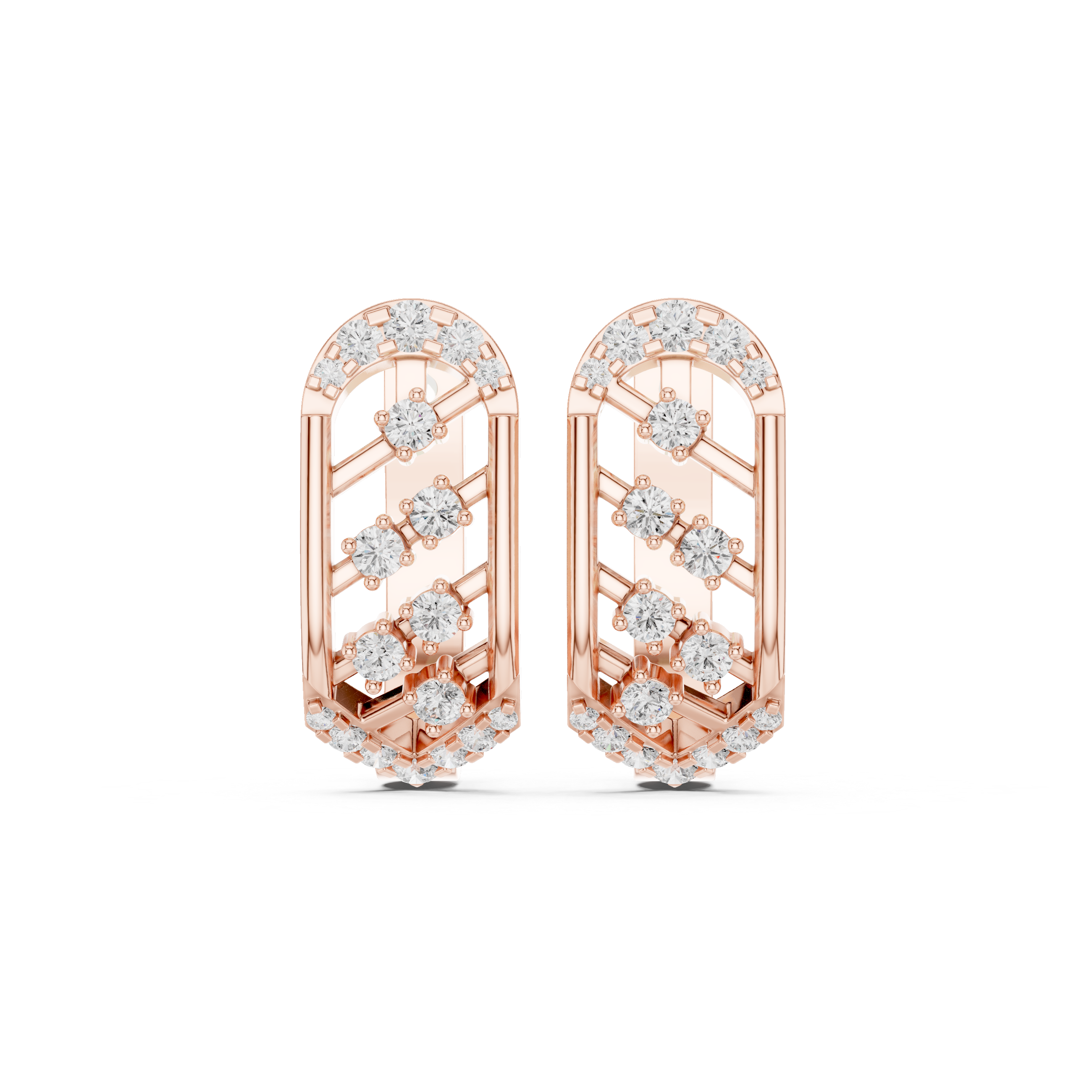 Desert Rose Lab Grown Diamond Earrings Jewelry