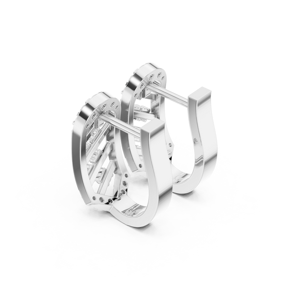 Hand Made lab grown diamond earring design