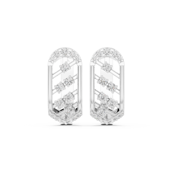 Hand Made lab grown diamond earring design