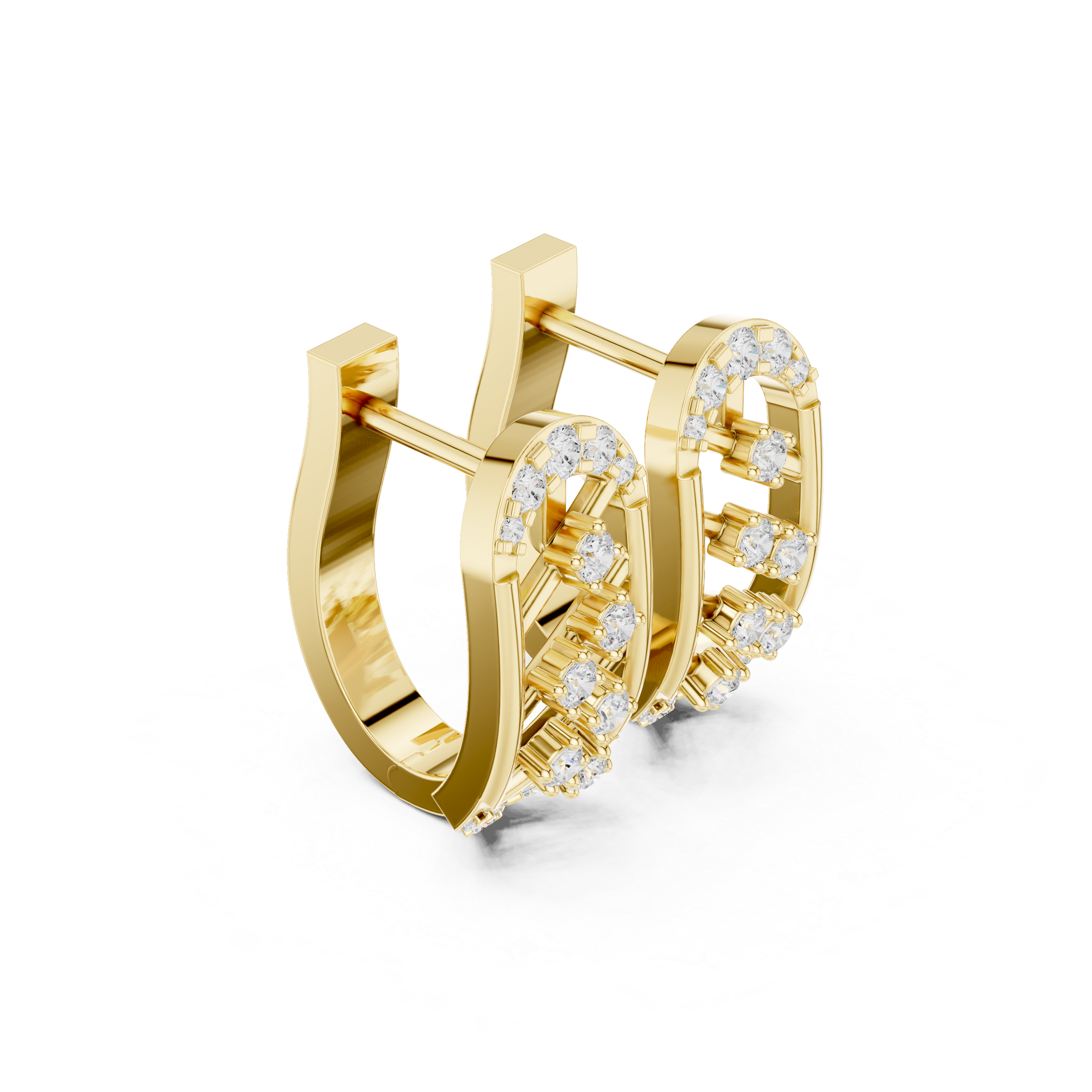 Hand Made lab grown diamond earring design