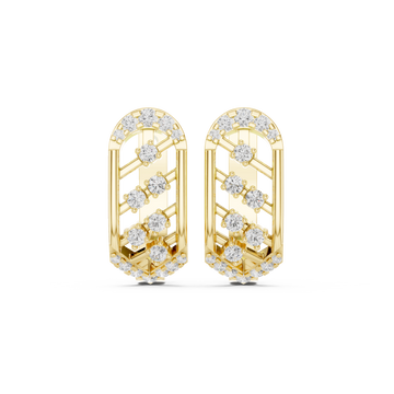 Hand Made lab grown diamond earring design