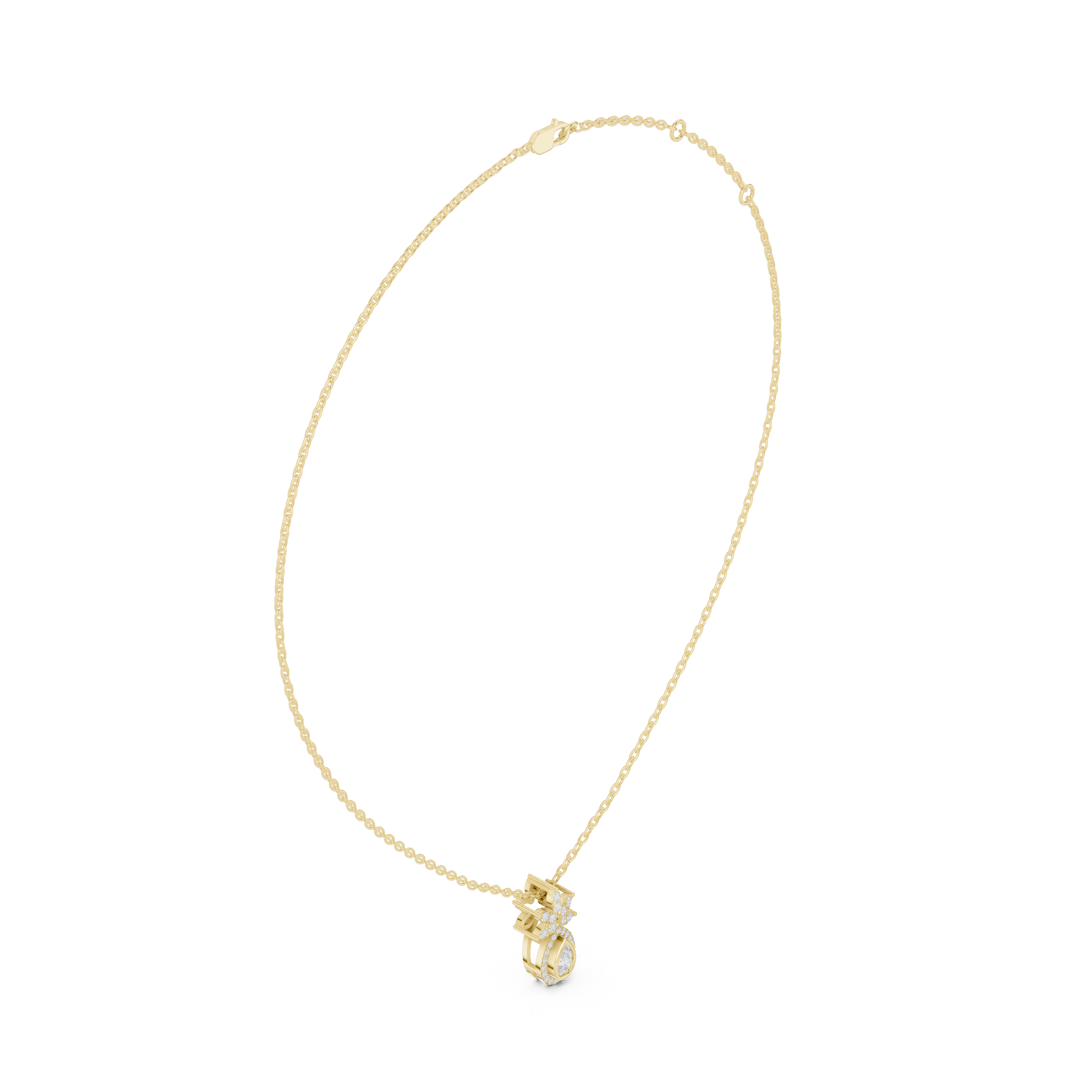 Urban Luxe Lab Grown Diamond Cluster Pendant