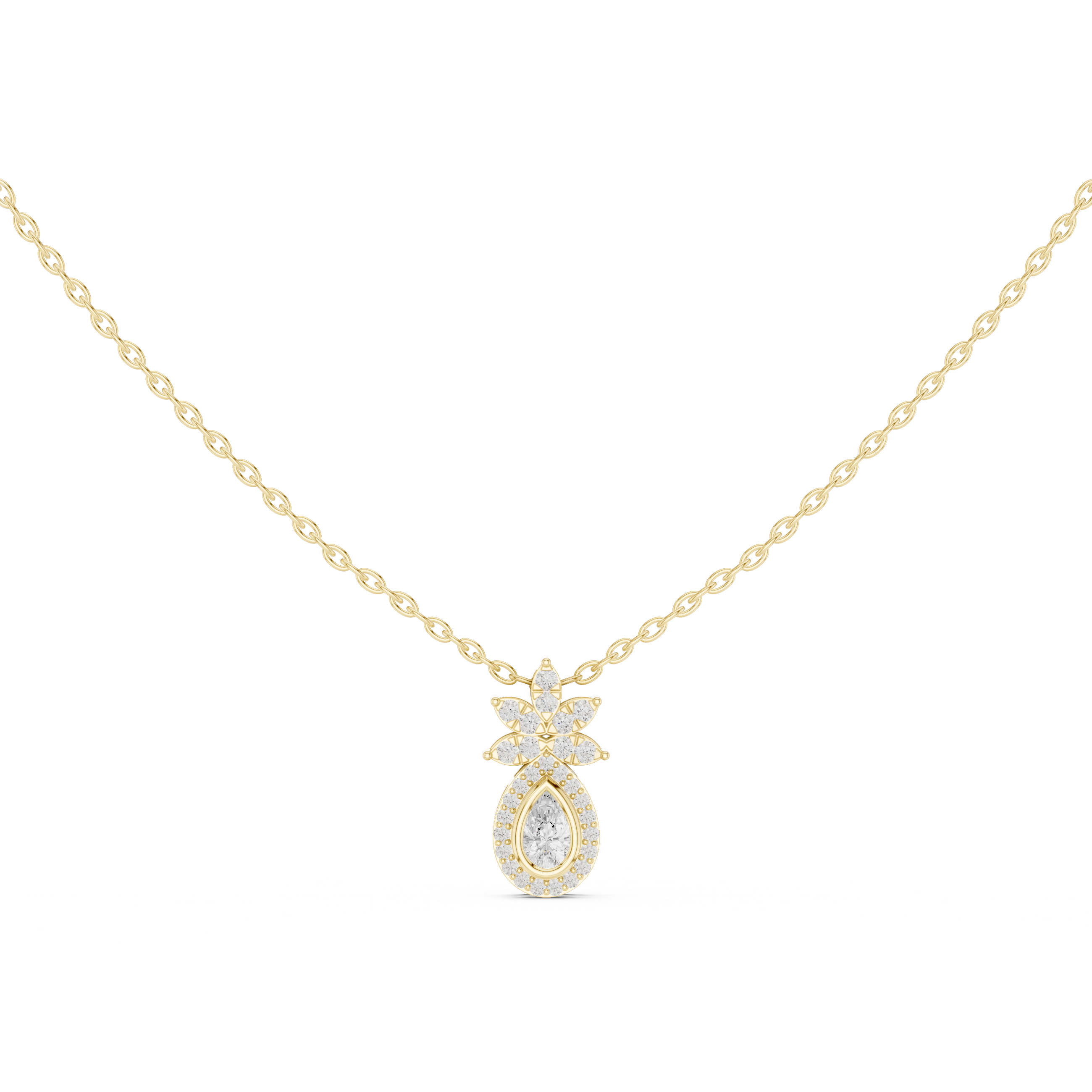 Urban Luxe Lab Grown Diamond Cluster Pendant