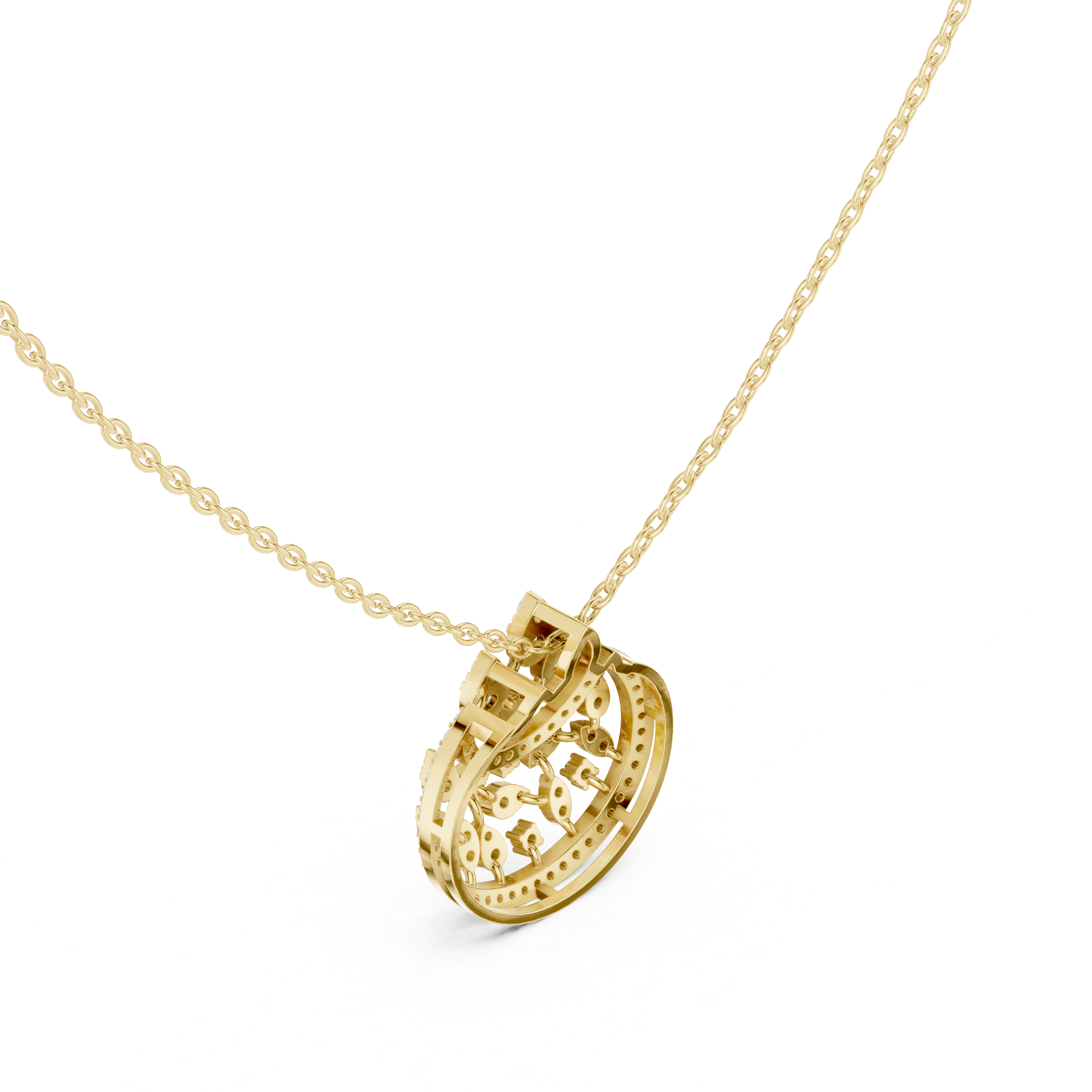 Luminary Wave Lab Grown Diamond Luxury Pendant
