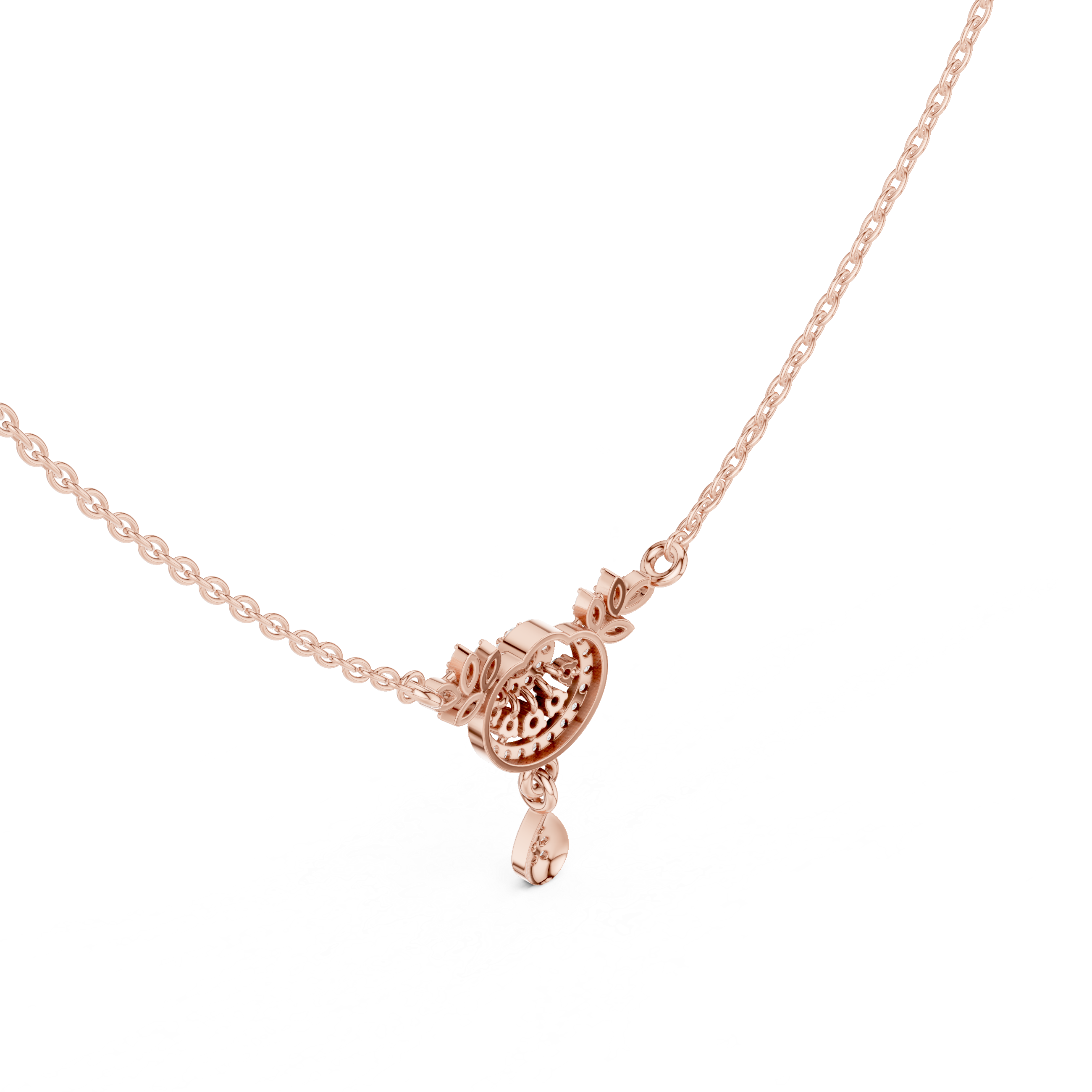 Vintage Glimmer Lab Grown Diamond Halo Pendant