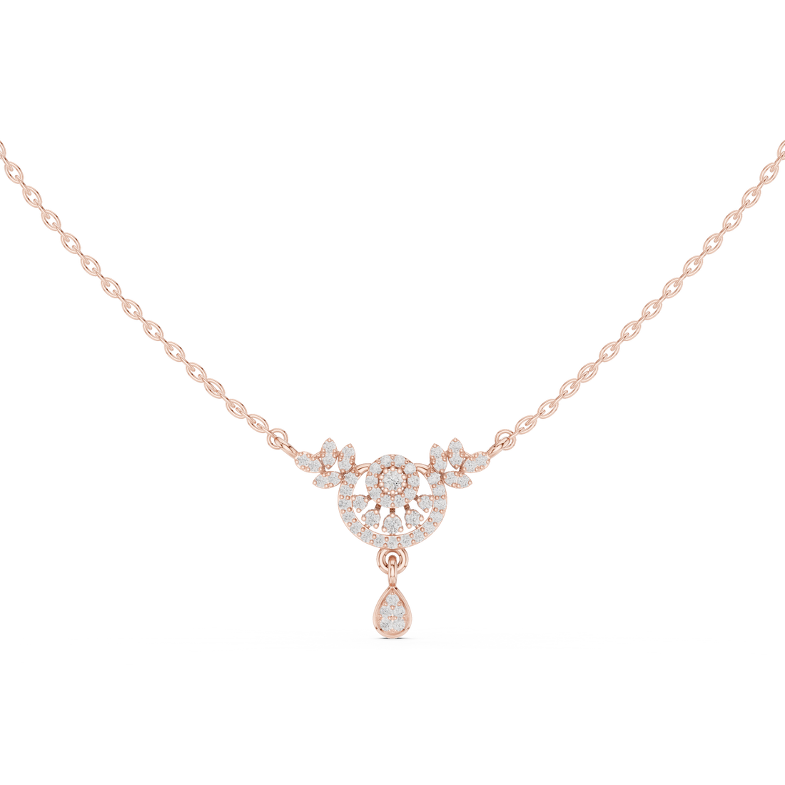 Vintage Glimmer Lab Grown Diamond Halo Pendant