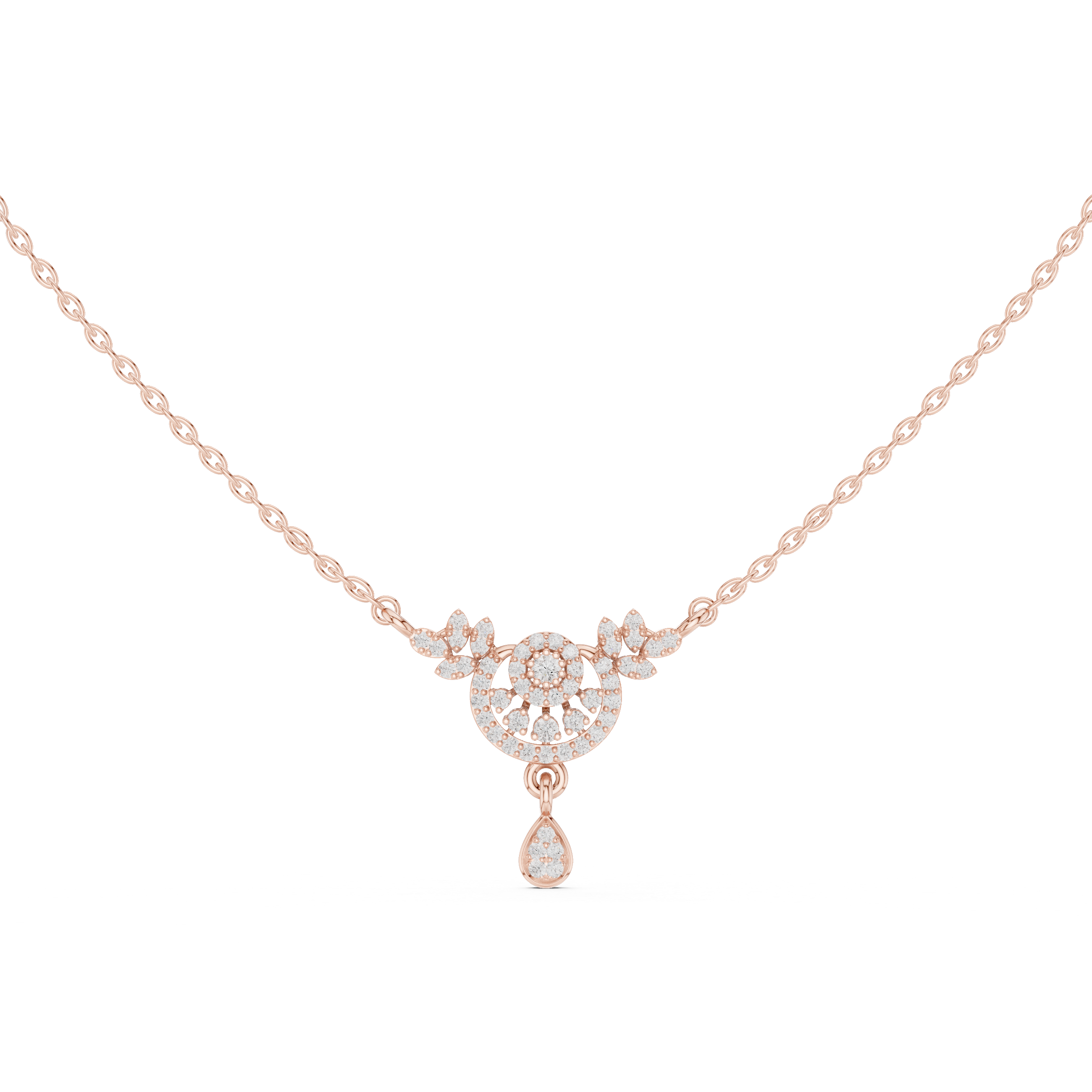 Vintage Glimmer Lab Grown Diamond Halo Pendant